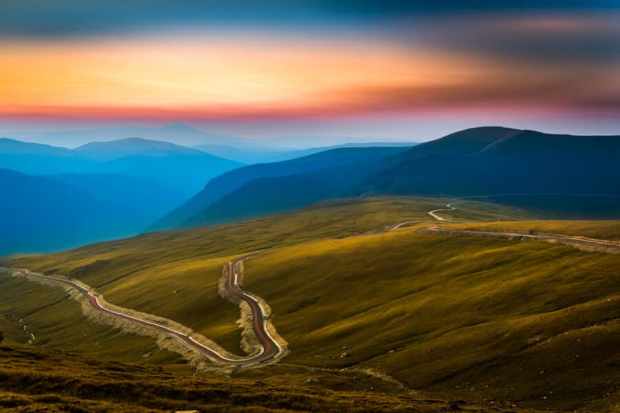 Driving through the Balkans - Your Guide to Driving In The Balkans - Transalpina and the Carpathians at sunset