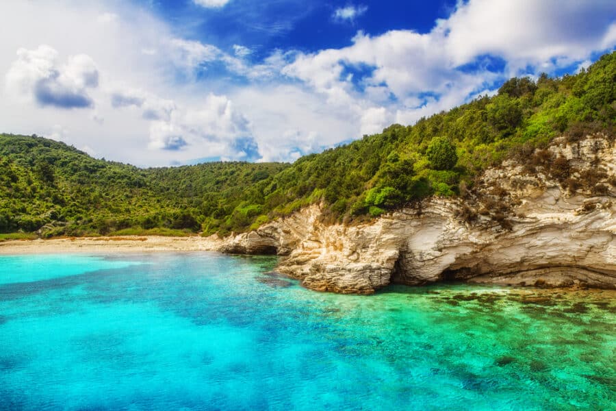 Are There Sandy Beaches In Greece - Voutoumi beach, Antipaxos island, Greece