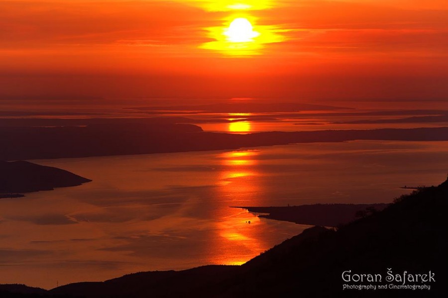 Travel Croatia sunset in croatia