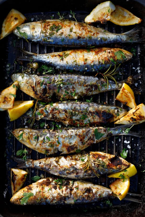 How to make grilled sardines - portrait