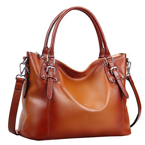 Heshe Women’s Leather Vintage Shoulder Handbag
