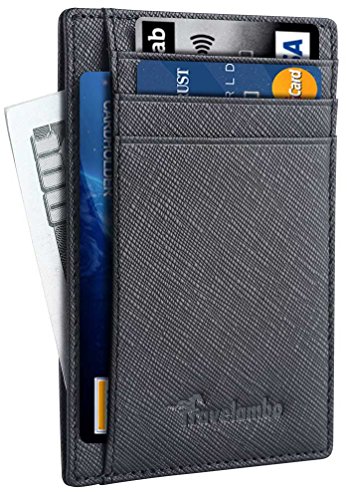 cm Stealth Mode Blocking Le Suitable for Mens Long Section Size, Color Outdoor Business Casual Youth Doka Ultra-Thin Carrying Zipper Leather Wallet 9.5 2 18.5 Blue Kalmar RFID Travel Wallet