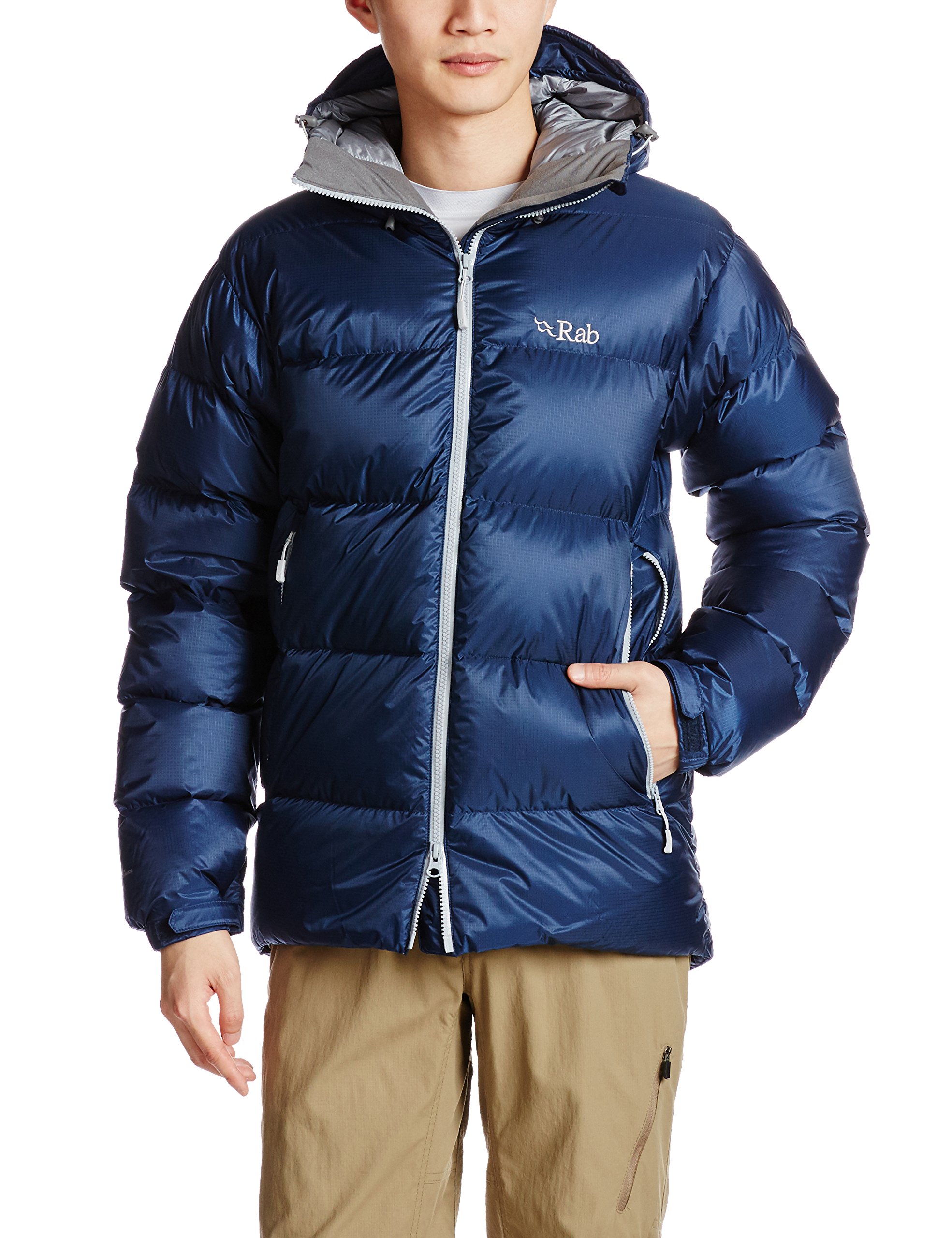 WUAI-Men Hooded Packable Down Jacket Mountain Waterproof Ski Jacket Lightweight Warm Winter Puffer Coat Big and Tall