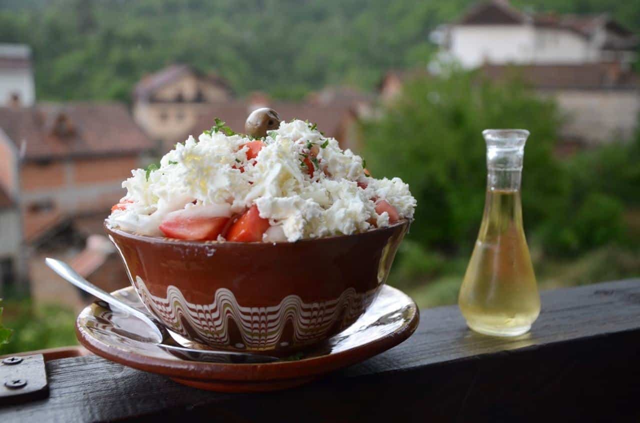 Macedonian traditional food in Macedonia_Shopska Salad