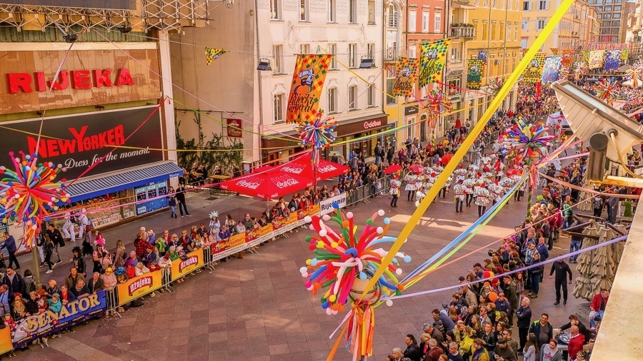 Rijeka Carnival_.View From Town Hall