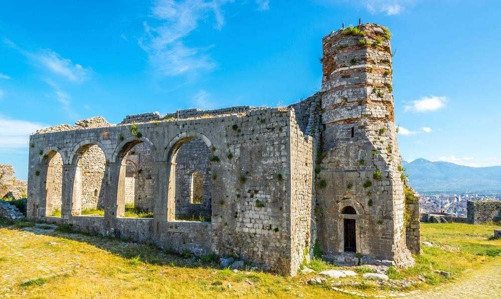 Best Places to Visit in Albania on a Weekend Trip - Old church in Rozafa castle ruins near Shkodra city