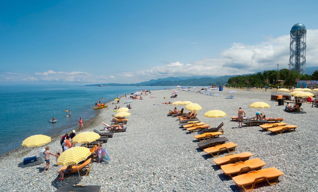 iddaa canlı nesine com Tourists (young Women) Sunbathe on Batumi Beach Editorial ...