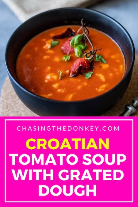 Croatian Recipes_Tomato Soup with Grated Dough_Juha Od Rajčice s Taranom