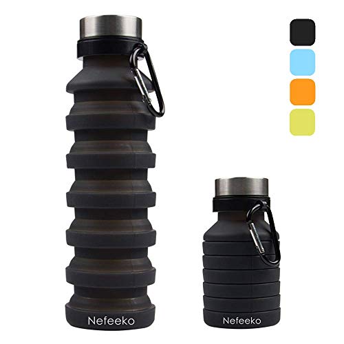 Zonegrace 2 Pack Collapsible Silicone Travel Water Bottles NIB X 