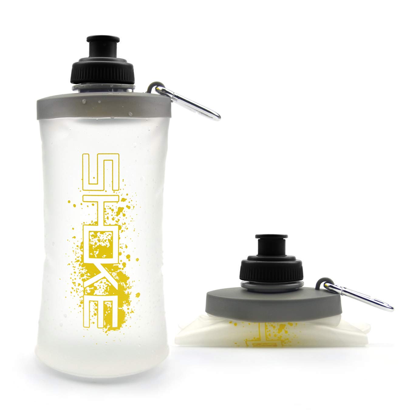 Totally Pooched Tritan Travel Water Bottle with Silicone Flip-up Bowl 