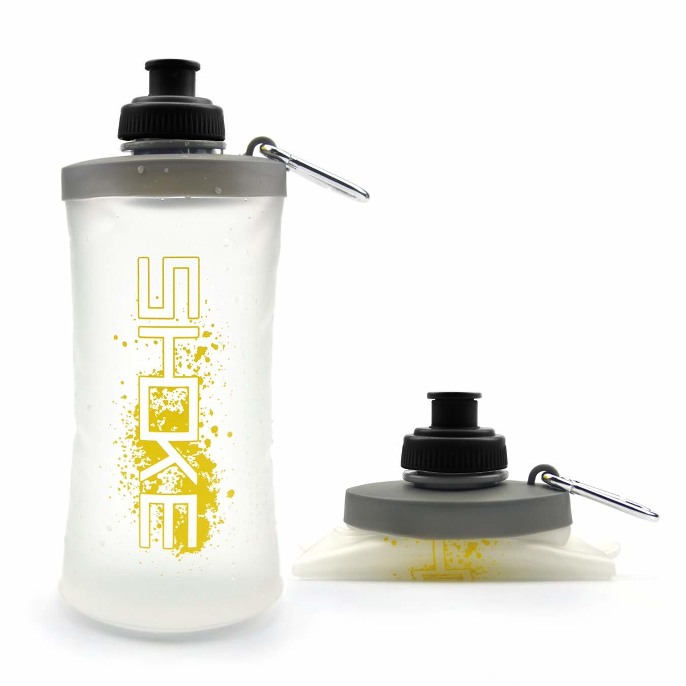 Ultra-flessibile in silicone per uso alimentare coperchio ribaltabile Bottiglia acqua pieghevole HYDAWAY adatta per i viaggi 500 ml 