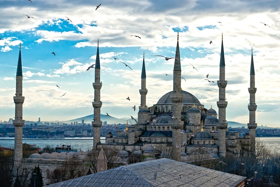 ISTANBUL,TURKEY,AUGUST 02, 2019: Interior view of the Istanbul new