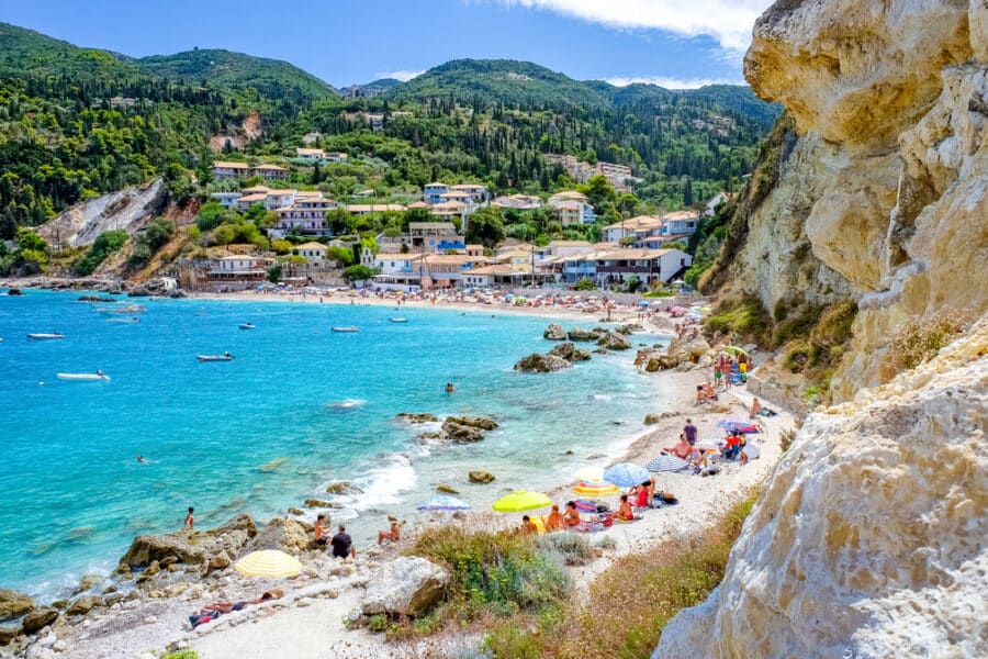 Best Beaches In The Mediterranean - Agios Nikitas beach in Lefkada panoramic view from the sea
