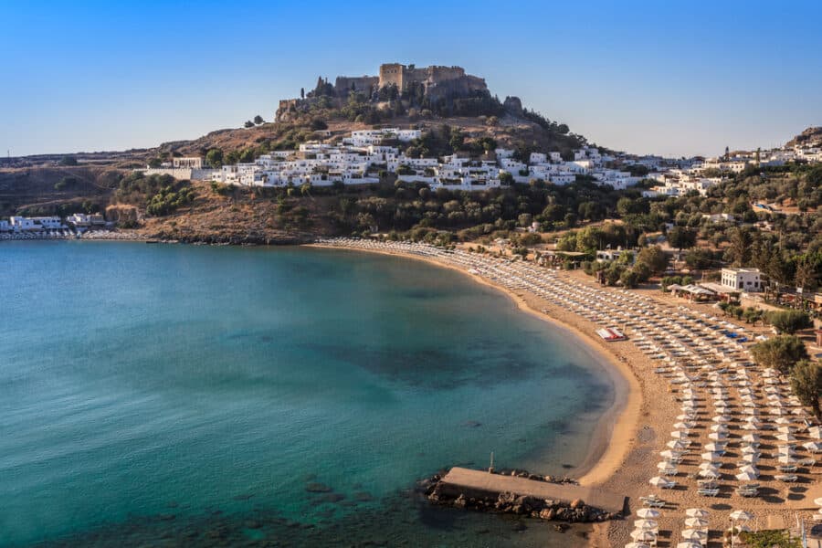 Megali Paralia Beach, Lindos