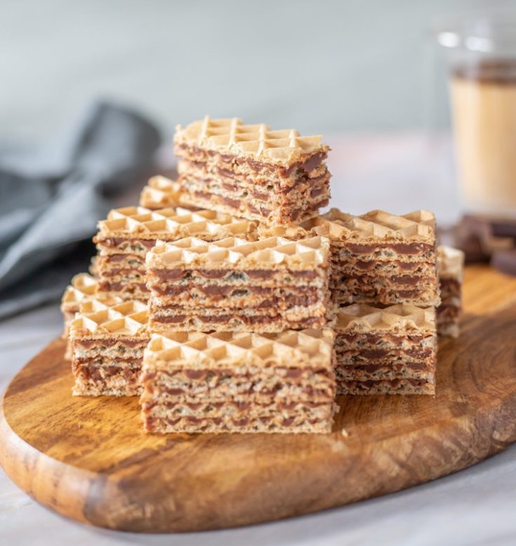 Oblatne S Čokoladnom Karamel Kremom Recipe (Tort Wafers Cake)