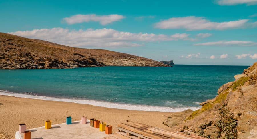 Kolimpithra Beach on the island of Tinos