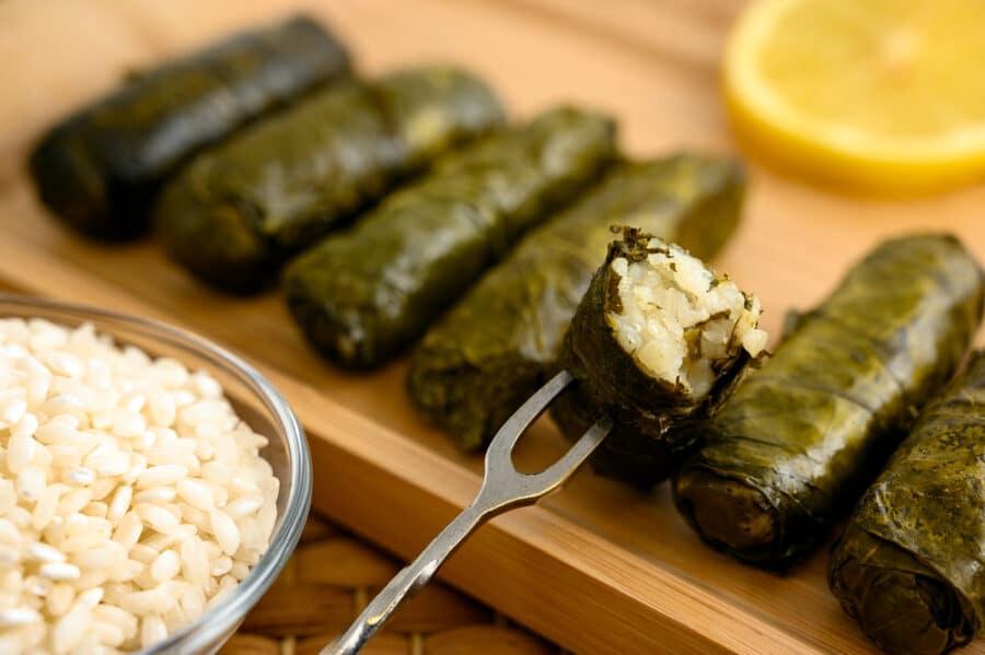 Vegan Food In Turkey - Stuffed vine leaves