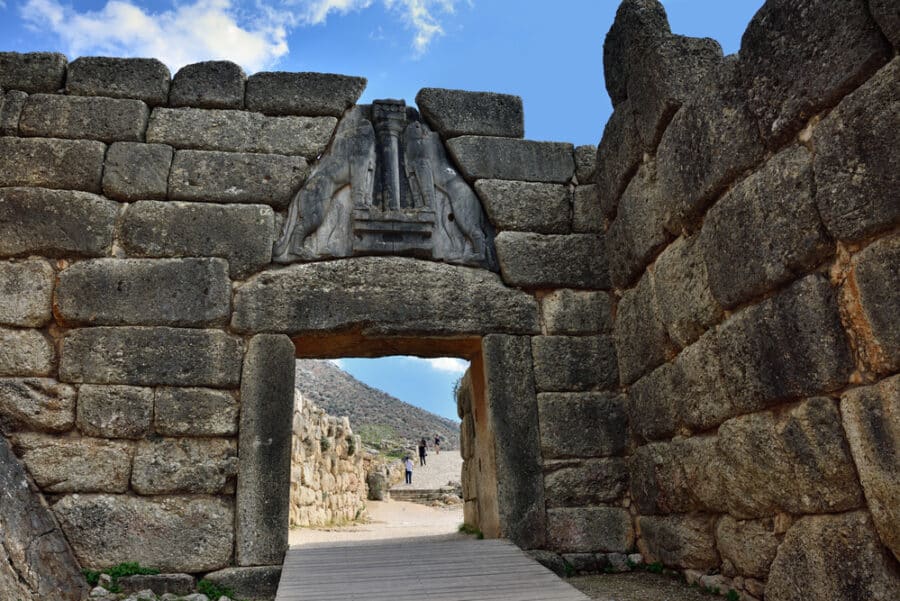 UNESCO World Heritage Sites In Greece -The Lion Gate in Mycenae, Greece