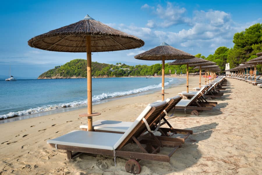 Koukounaries beach, Skiathos island, Greece_Depositphotos_431428978_S
