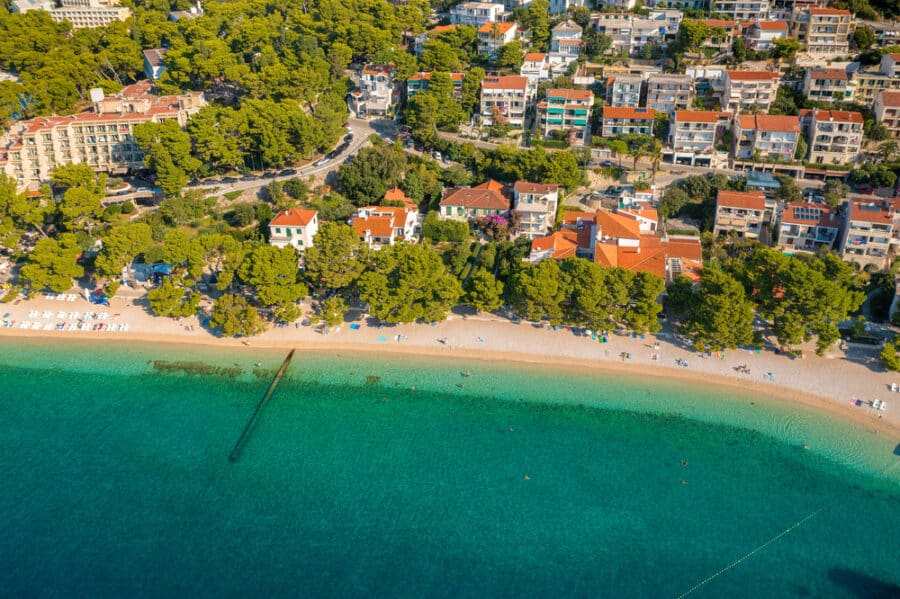 Aerial view of Gradac town