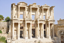 Visiting Ephesus Turkey. Library of Celsus