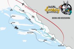 Map On How To Get From Dubrovnik To Split - Split To Dubrovnik Map