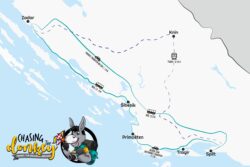 Map Zadar To Split - Split To Zadar Map