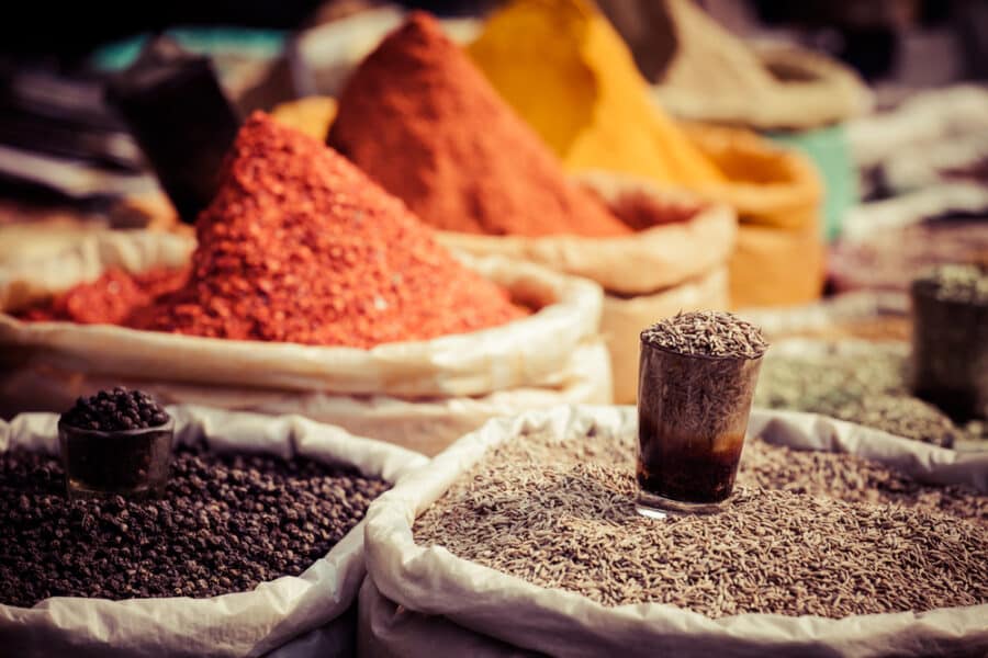 Best Gifts From Turkey - Oriental Spices in a shop in Istanbul, Turkey