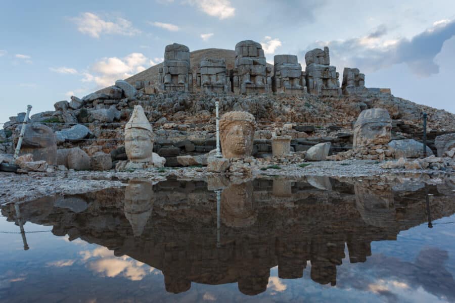 Hidden Gems In Turkey - Stone head statues at Nemrut Mountain in Turkey