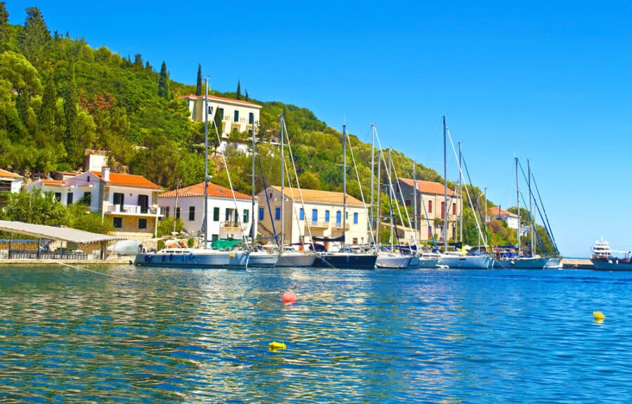 Kioni port at Ithaca Greece - Secluded Island in Greece