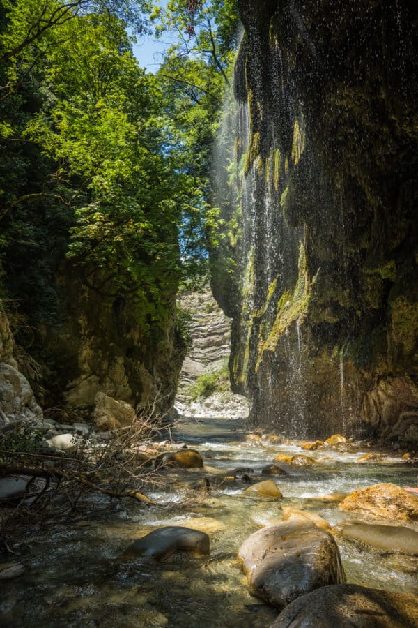 Waterfalls on the river Krikiliotis at Panta Vrexei in Evritania - Greece Waterfalls
