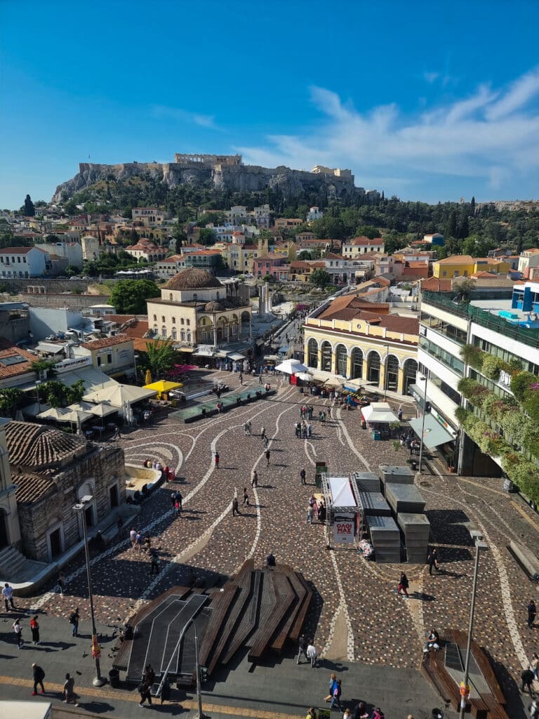 Breakfast viewing from A for Athens rooftop bar