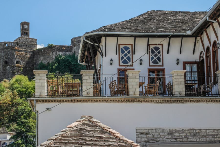 The ancient medieval city of Gjirokaster in southern Albania