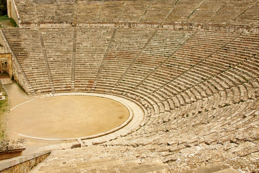 Ancient theater in Epidaurus, Greece