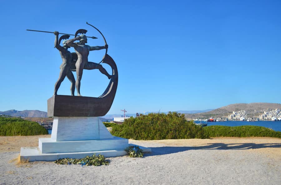 Salamina Island Greece - Memorial to the fighters of the Battle of Salamis Greece