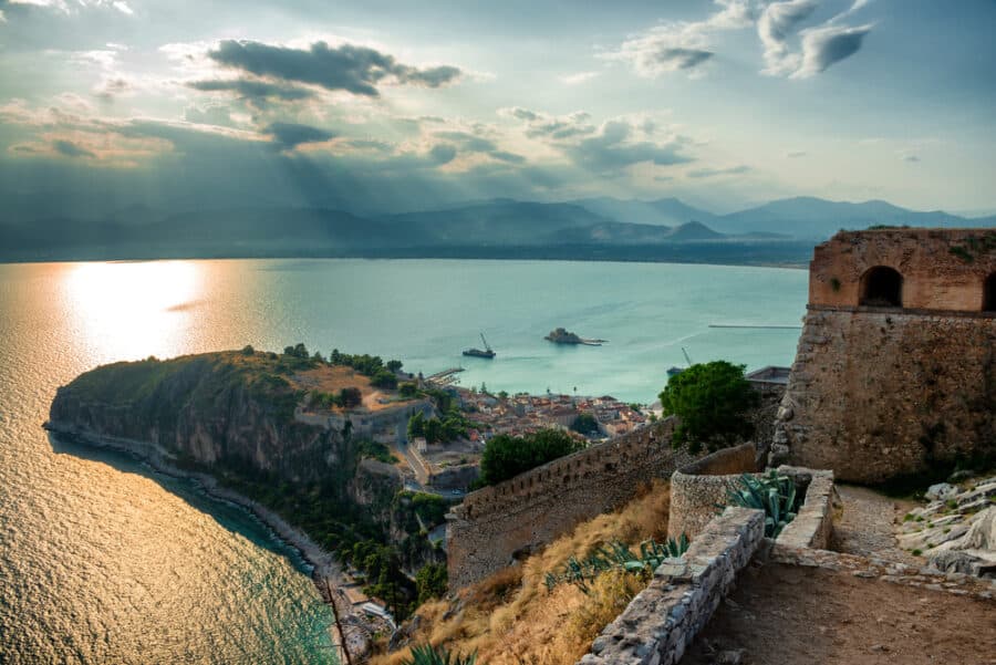 Peloponnese Beaches - Palamidi Fortress and Karathona Beach, Nafplio