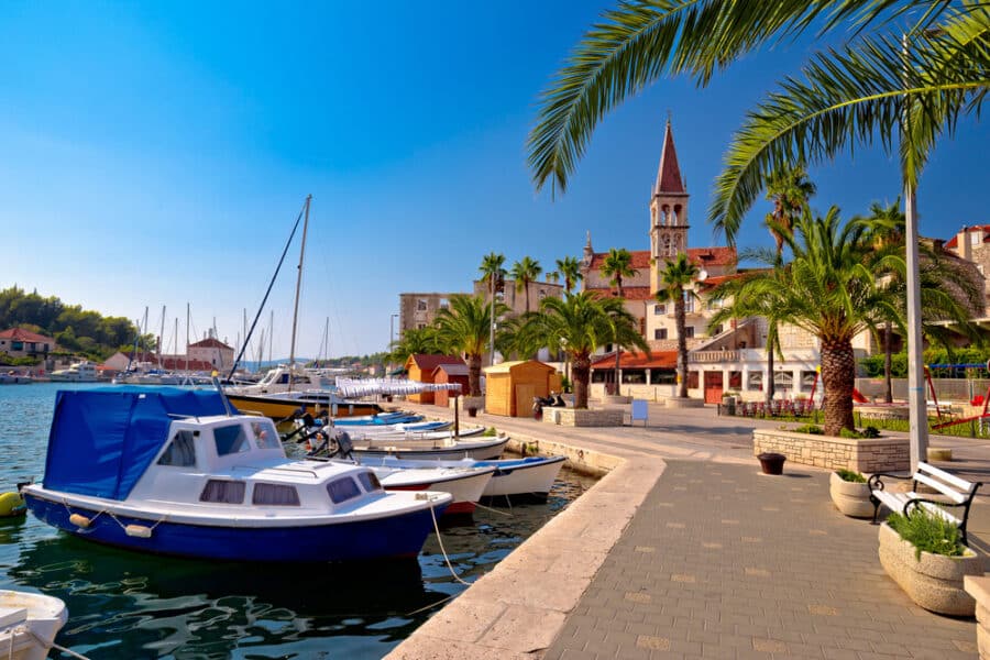 Hiking Croatia - Town of Milna waterfront and marina view