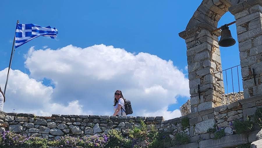 Irene at the top of Palamidi Castle Nafplio