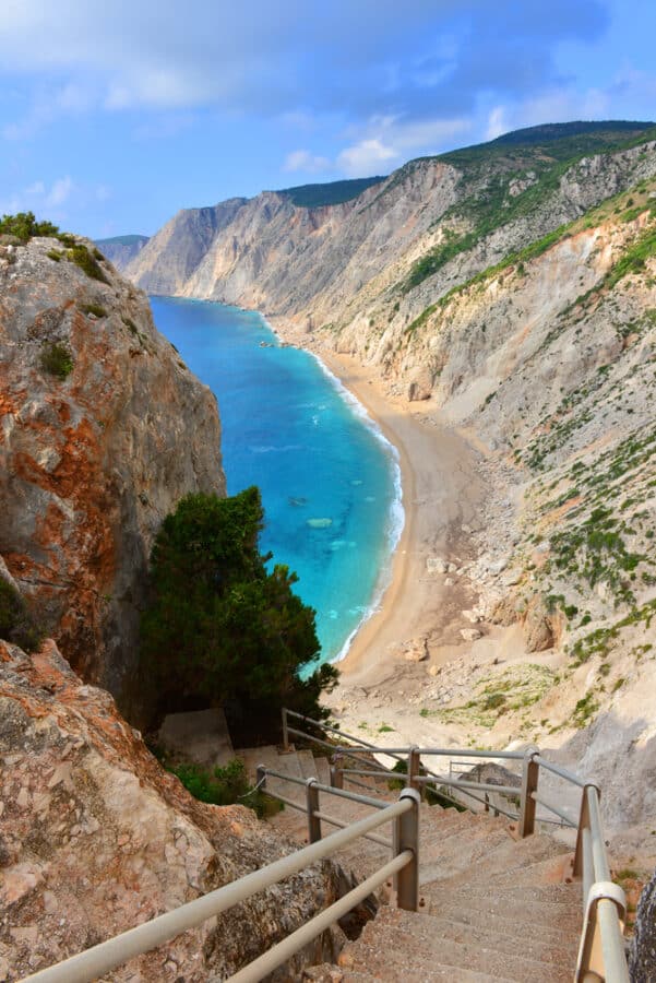 Platia Ammos beach in Kefalonia, Greece