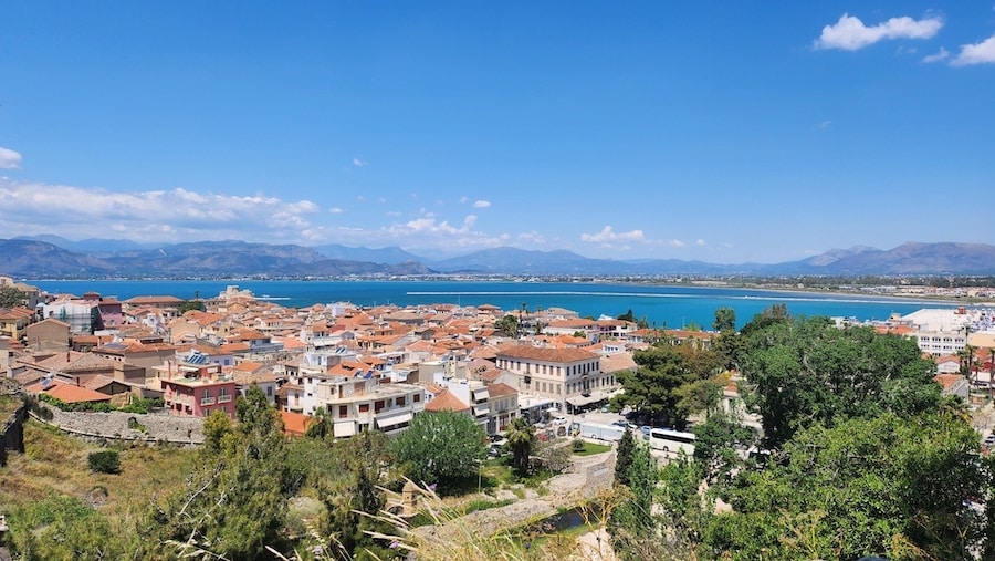 View from the top of the Fortress in Nafplio, Greece