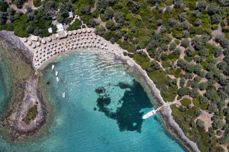 Aerial view of Lichadonisia - Evia Island Greece