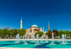 Hagia Sophia mosque in Sultanahmet Square, Istanbul, Turkey