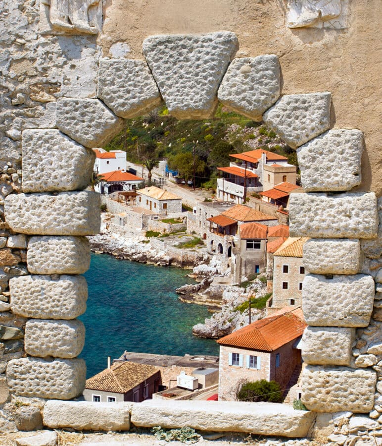 Limeni traditional fishing village at Peloponnese, Mani, Greece