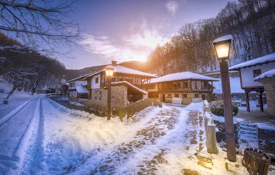 Gabrovo Bulgaria - Old traditional Bulgarian house in Architectural_Gabrovo Bulgaria_Depositphotos_391757016_S
