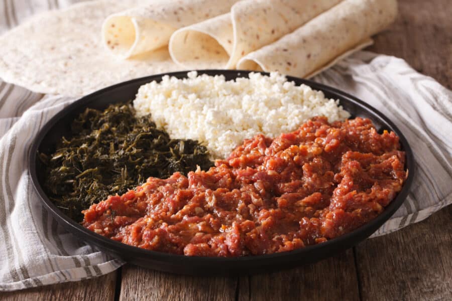 Ethiopian food kitfo