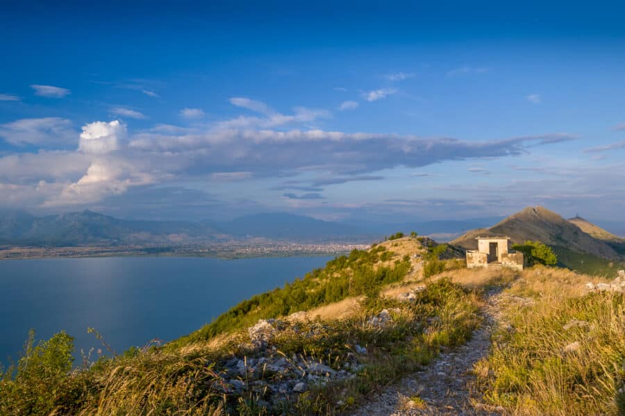 Mountain peaks on Montenegro and Albania border