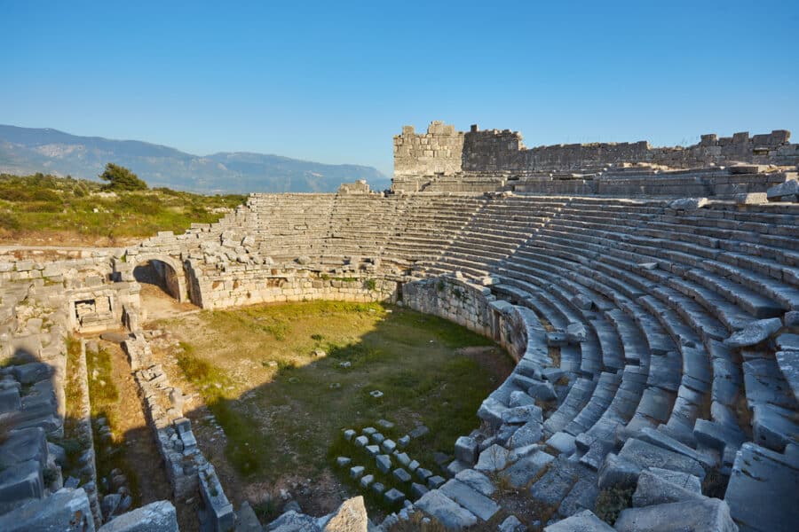 The ancient city of Xanthos - Letoon Xantos, Xhantos, Xanths in Kas, Antalya - Turkey.