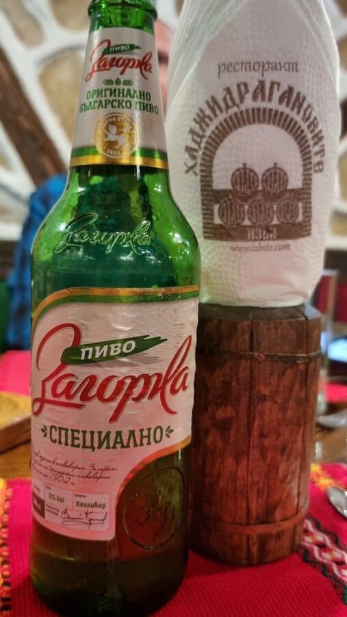 Things to do in Sofia Bulgaria -The Hadjidragana Tavern Beer