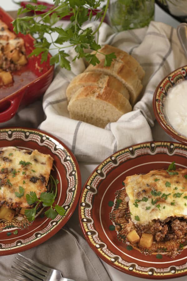 Bulgarian potato and meat moussaka recipe