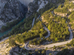 Here Is How To Road Trip In Turkey - Curvy Road and Great Dam on Oymapinar lake, Mountain and Forest in Turkey - Green Canyon in Oymapinar Mount area at Manavgat, Antalya, Turkey.